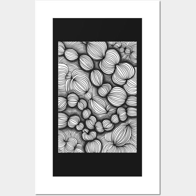 Abstract Pattern Curves inspired by Zentangle Wall Art by Nathalodi